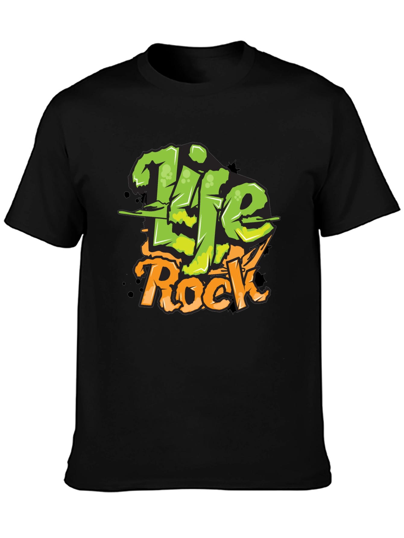 Life Rock Mens Graphic T-Shirt - Cool Streetwear Tee