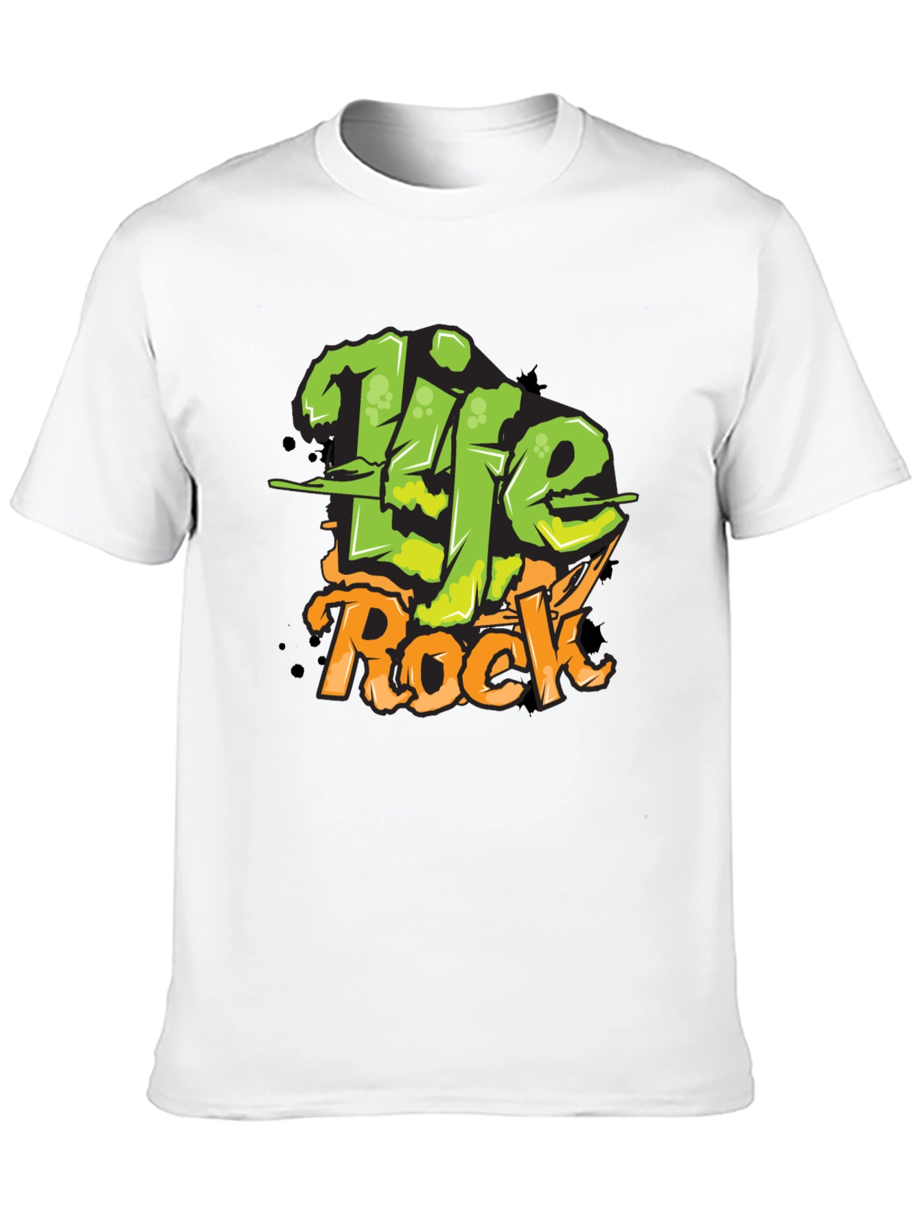 Life Rock Mens Graphic T-Shirt - Cool Streetwear Tee