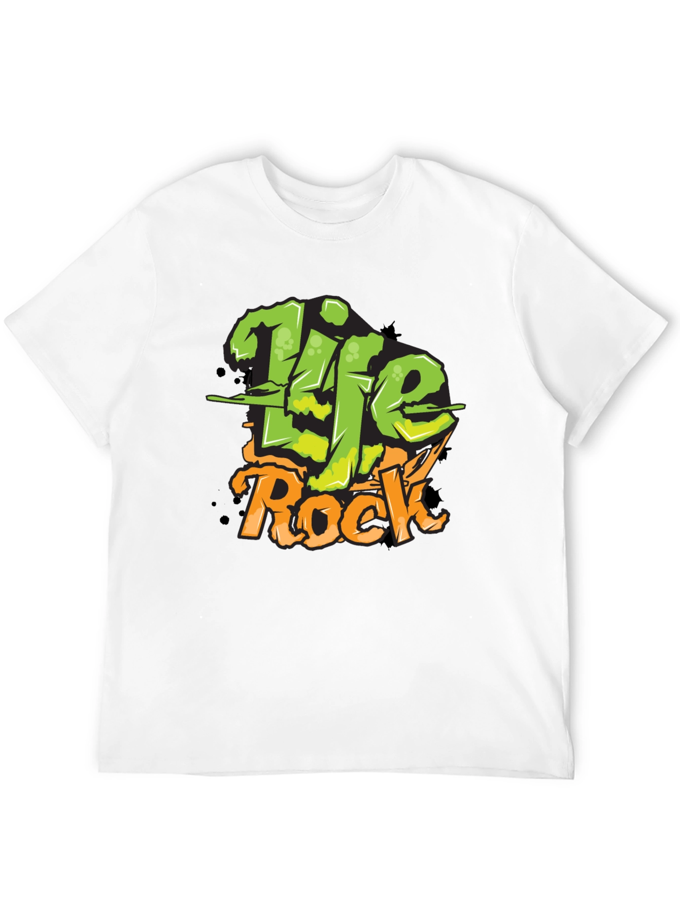 Life Rock Mens Graphic T-Shirt - Cool Streetwear Tee