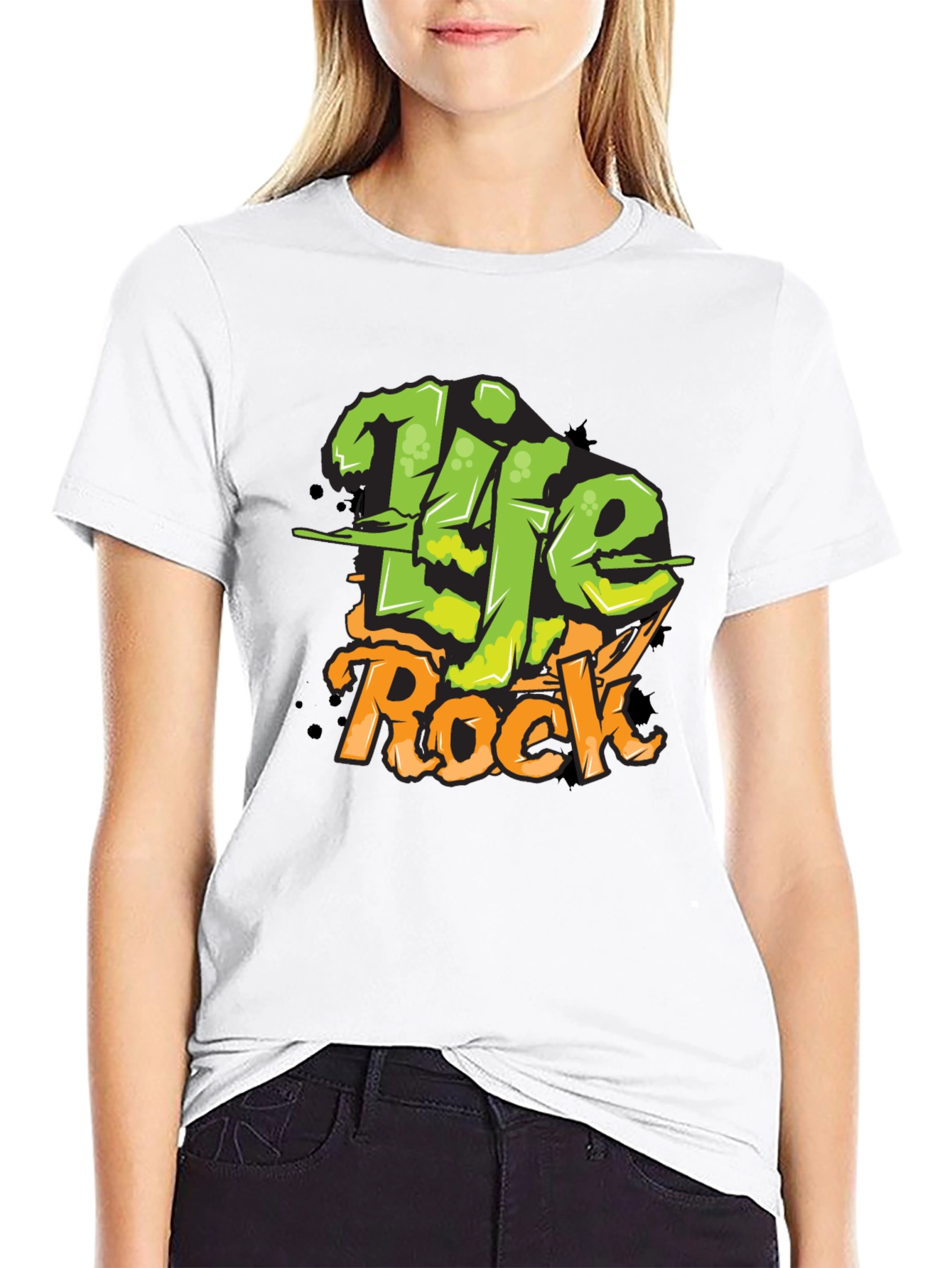 Life Rock Mens Graphic T-Shirt - Cool Streetwear Tee