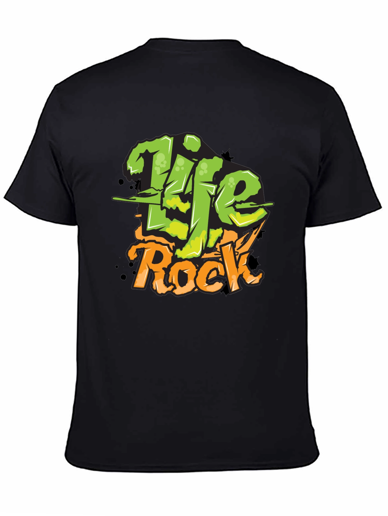 Life Rock Mens Graphic T-Shirt - Cool Streetwear Tee