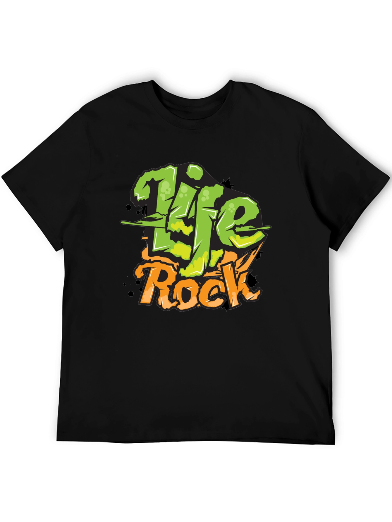 Life Rock Mens Graphic T-Shirt - Cool Streetwear Tee