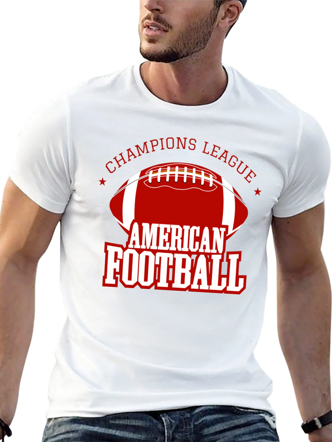 American Football Champions League Black T-Shirt