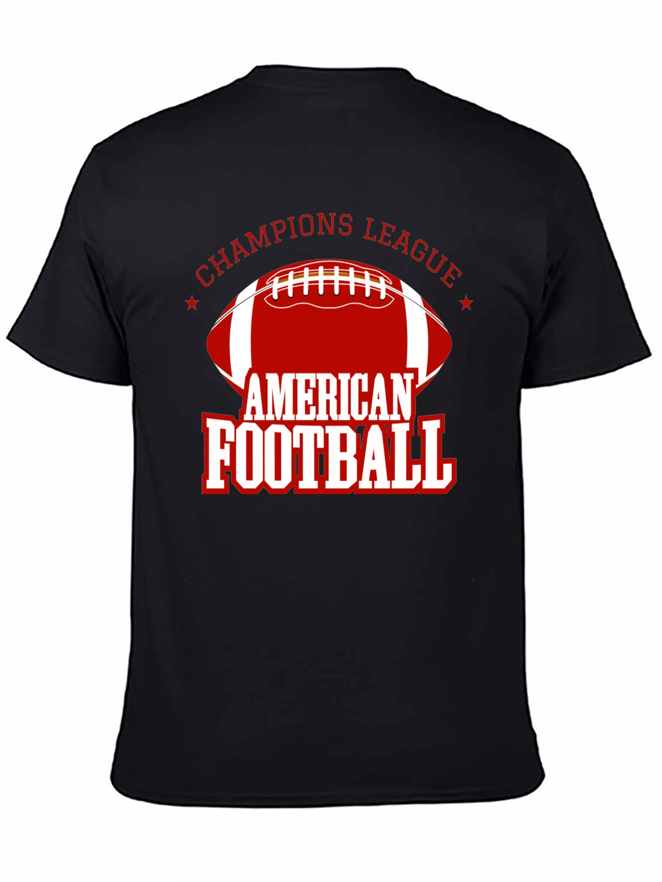 American Football Champions League Black T-Shirt