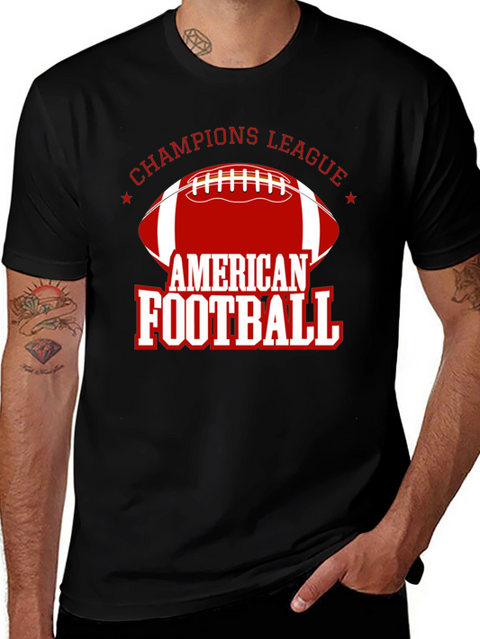 American Football Champions League Black T-Shirt