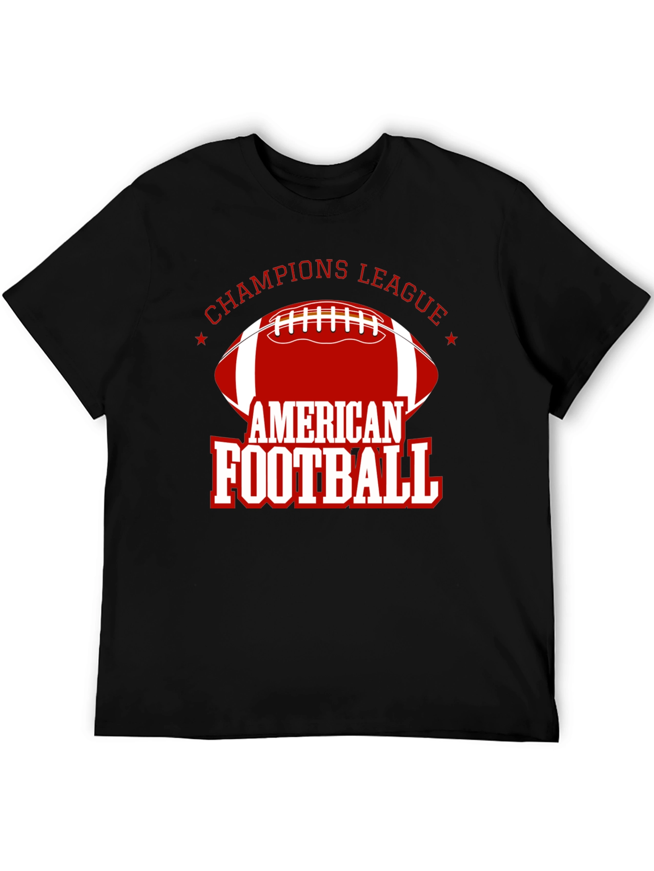American Football Champions League Black T-Shirt