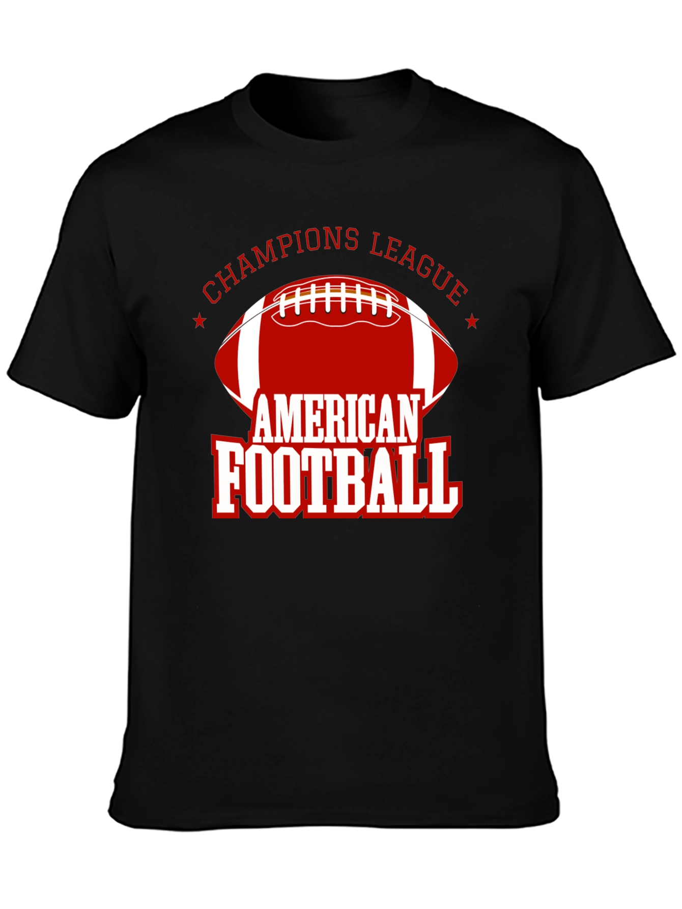 American Football Champions League Black T-Shirt
