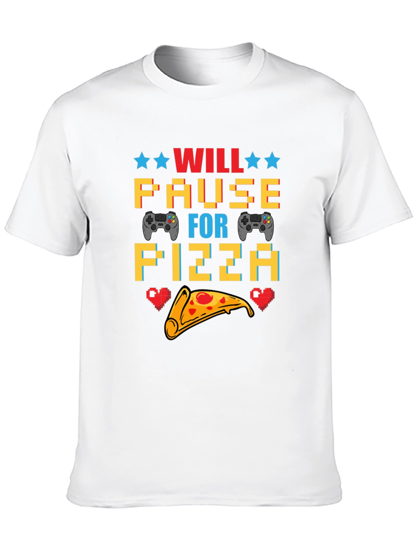 Will Pause for Pizza Gaming T-Shirt