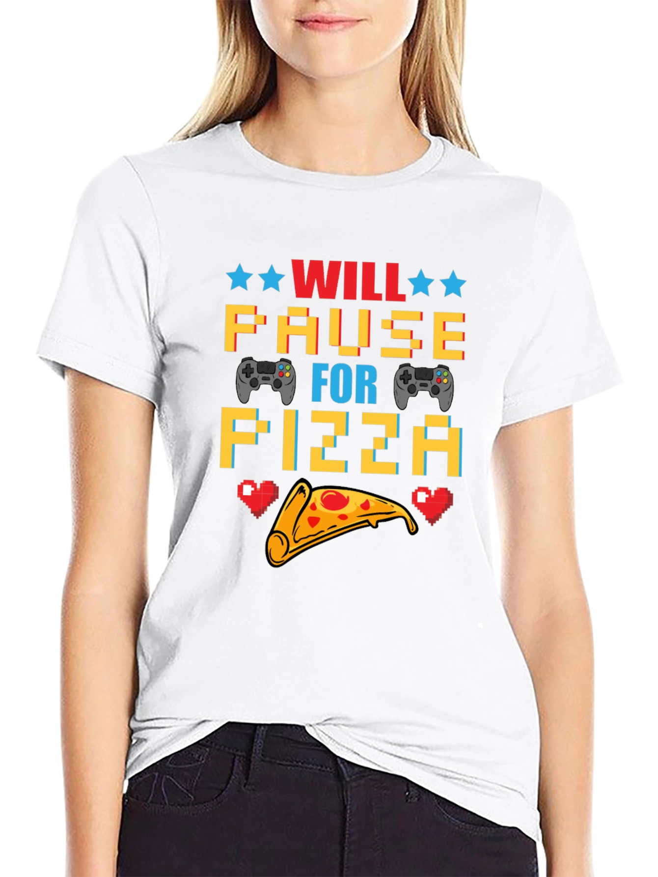 Will Pause for Pizza Gaming T-Shirt