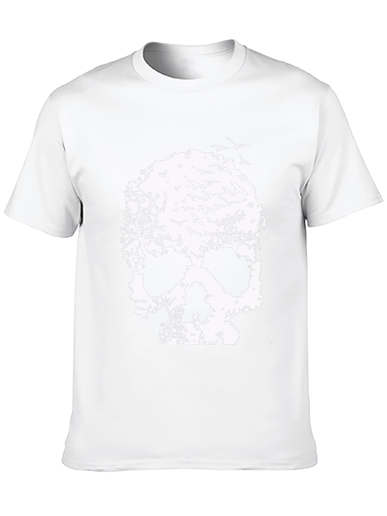 Skull Tree Bird Graphic Print T-Shirt