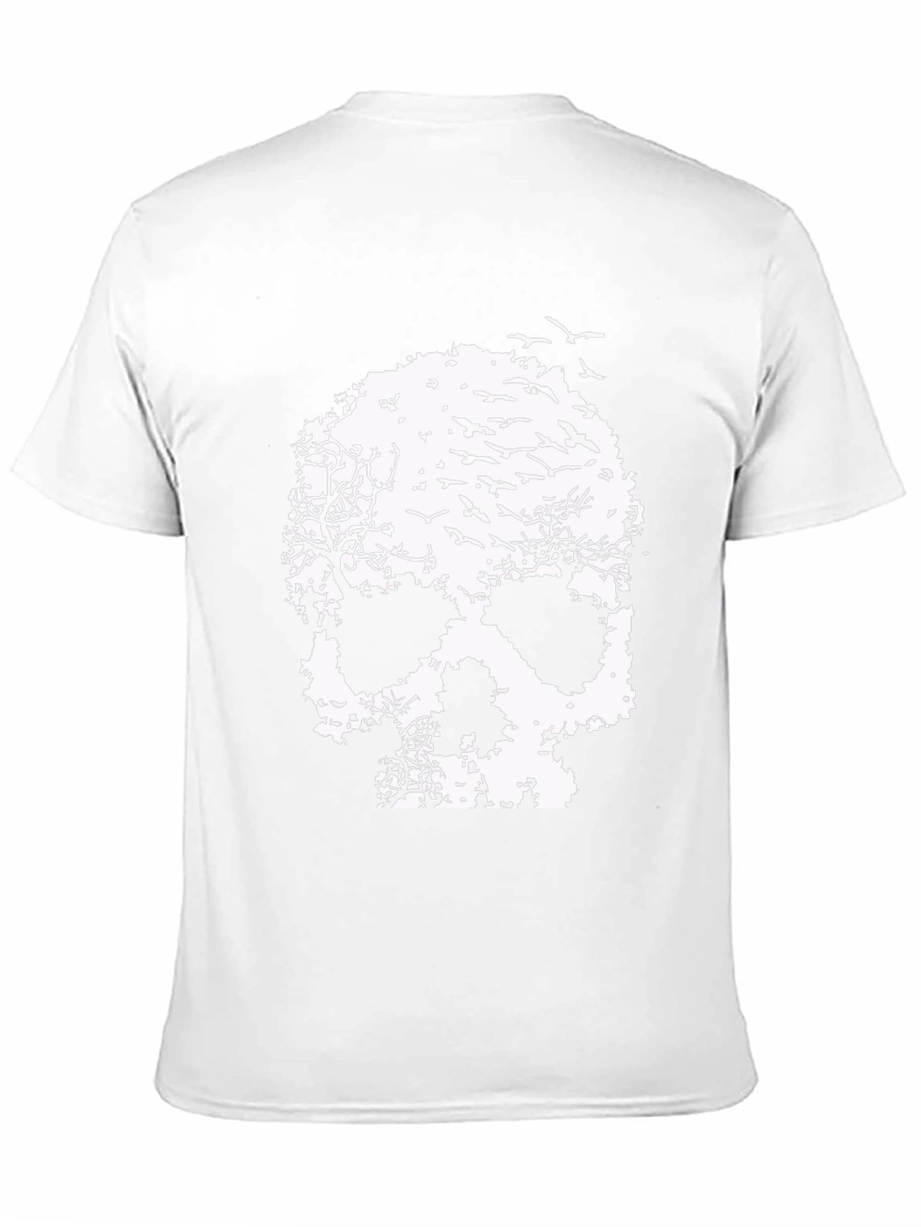 Skull Tree Bird Graphic Print T-Shirt