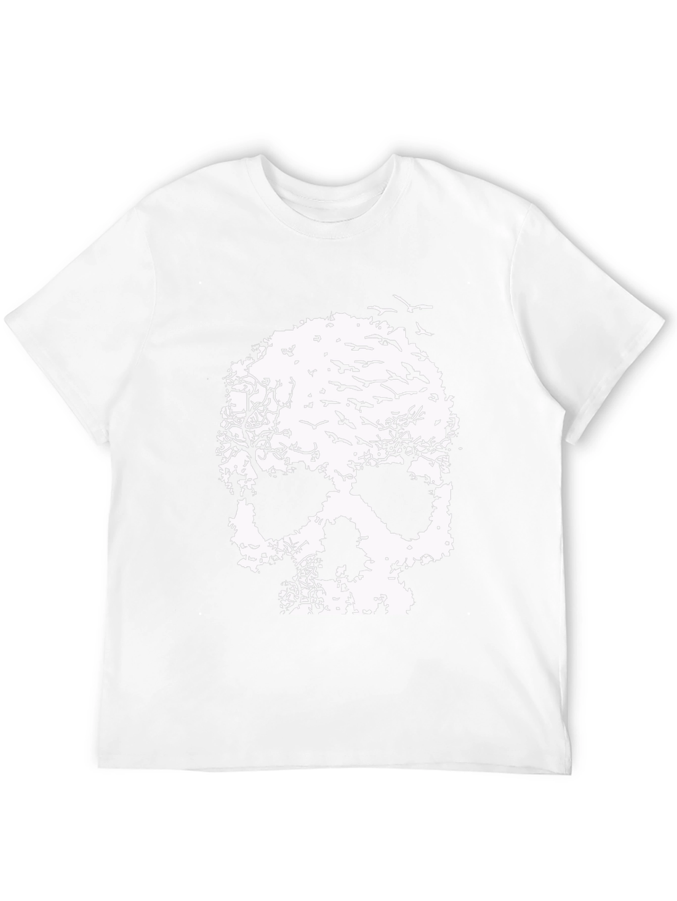 Skull Tree Bird Graphic Print T-Shirt