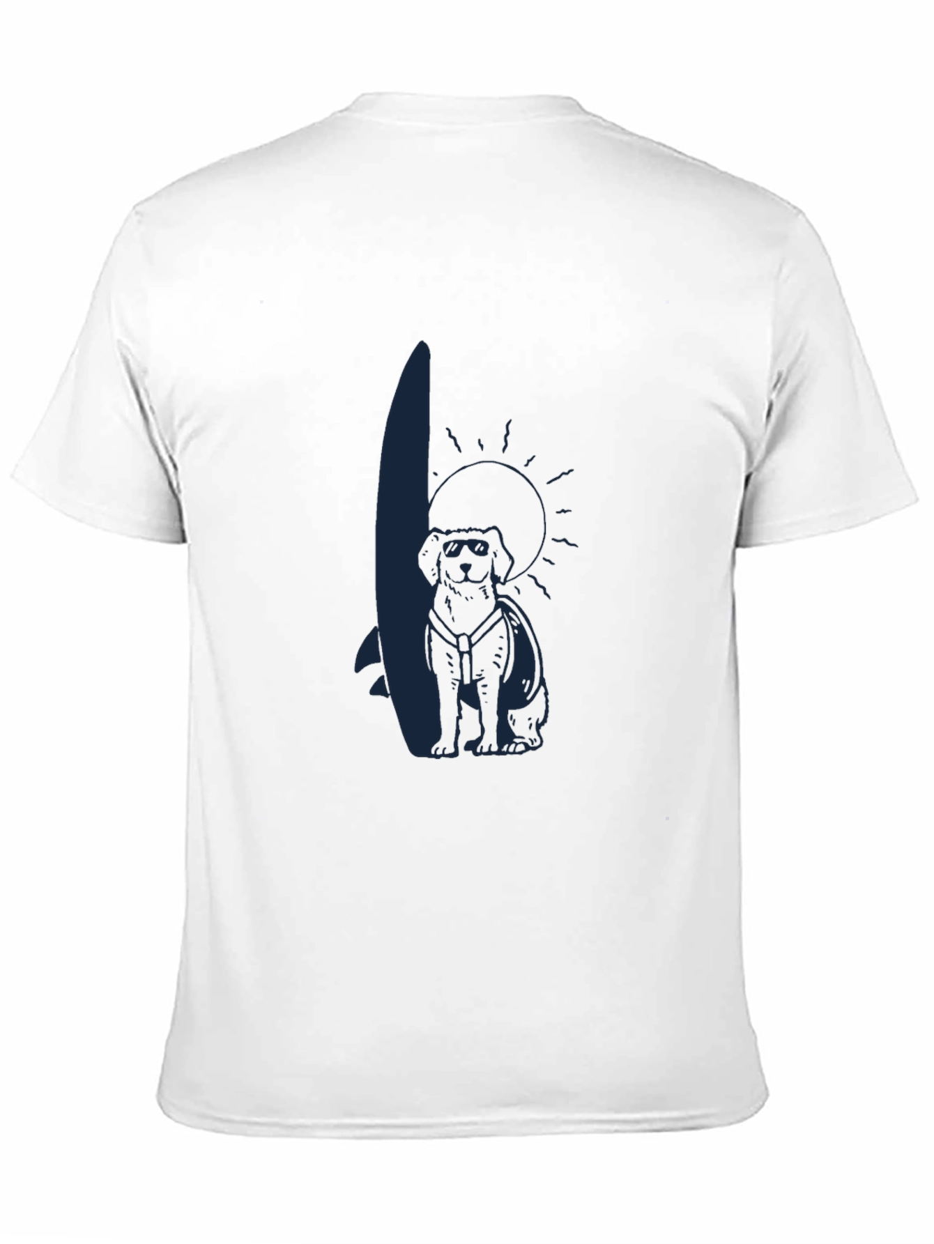 Cool Dog Surfer Graphic Tee - Black