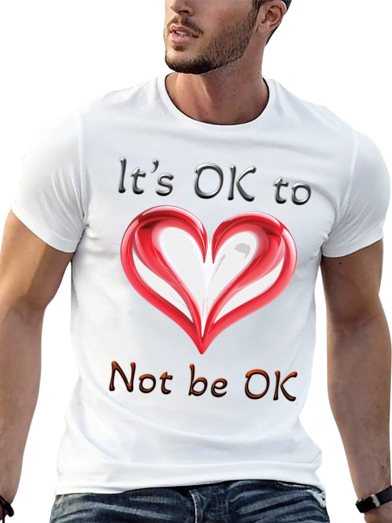 Its OK to Not Be OK Heart T-Shirt