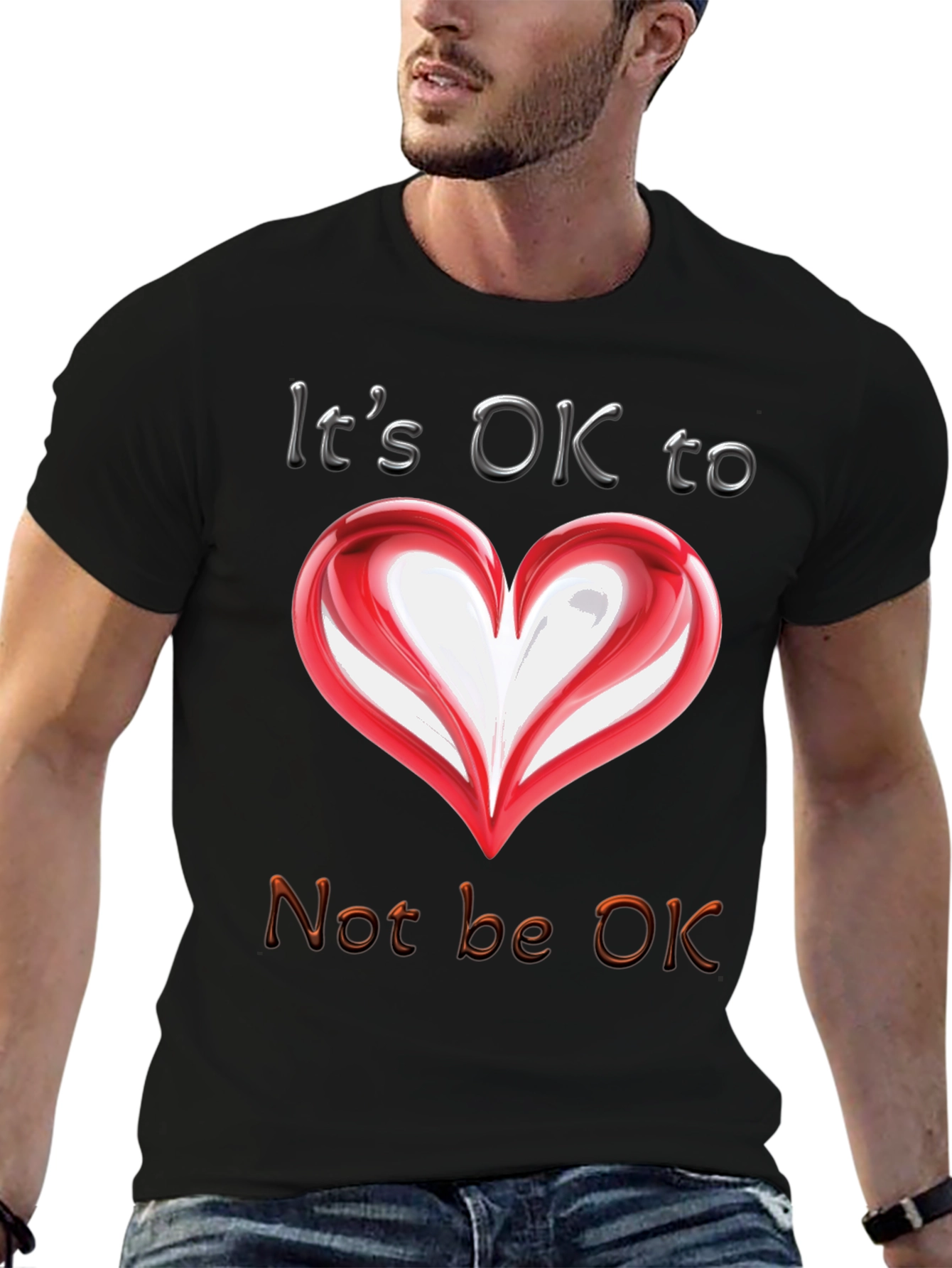Its OK to Not Be OK Heart T-Shirt