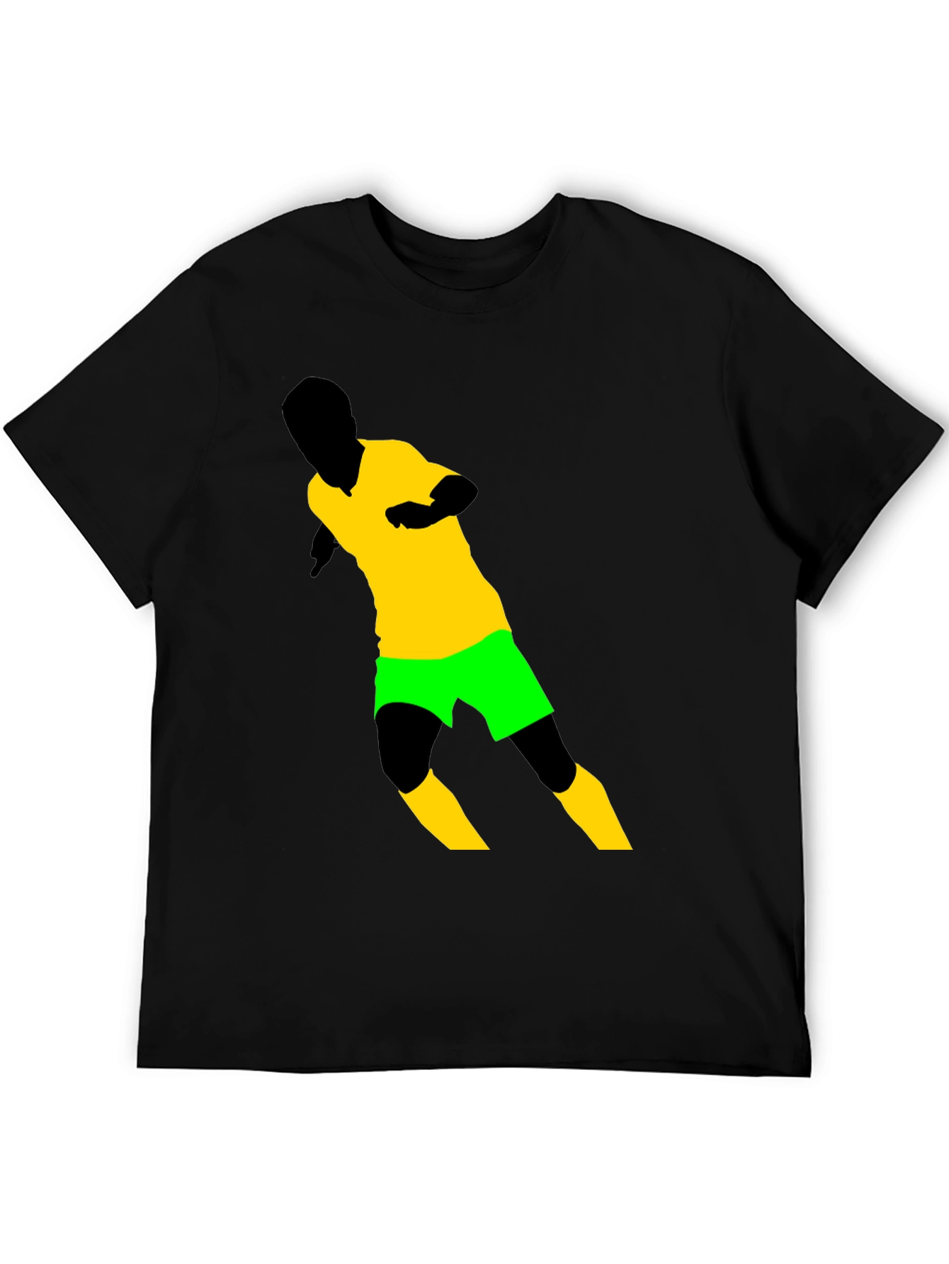 Soccer Player Graphic Tee - Black