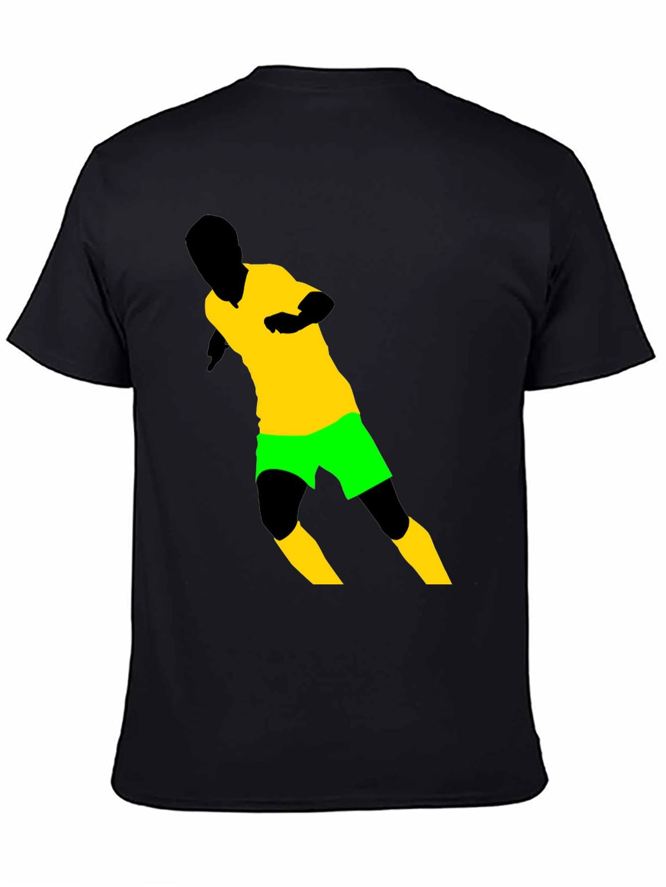 Soccer Player Graphic Tee - Black