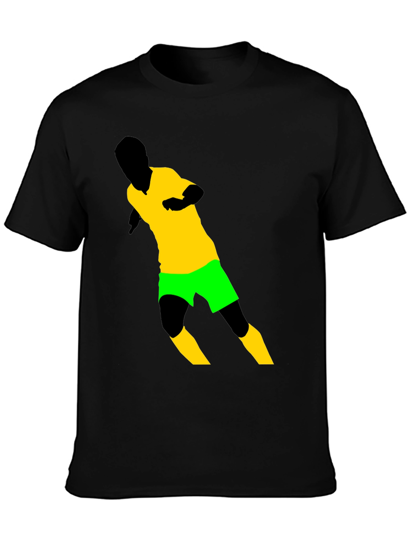 Soccer Player Graphic Tee - Black