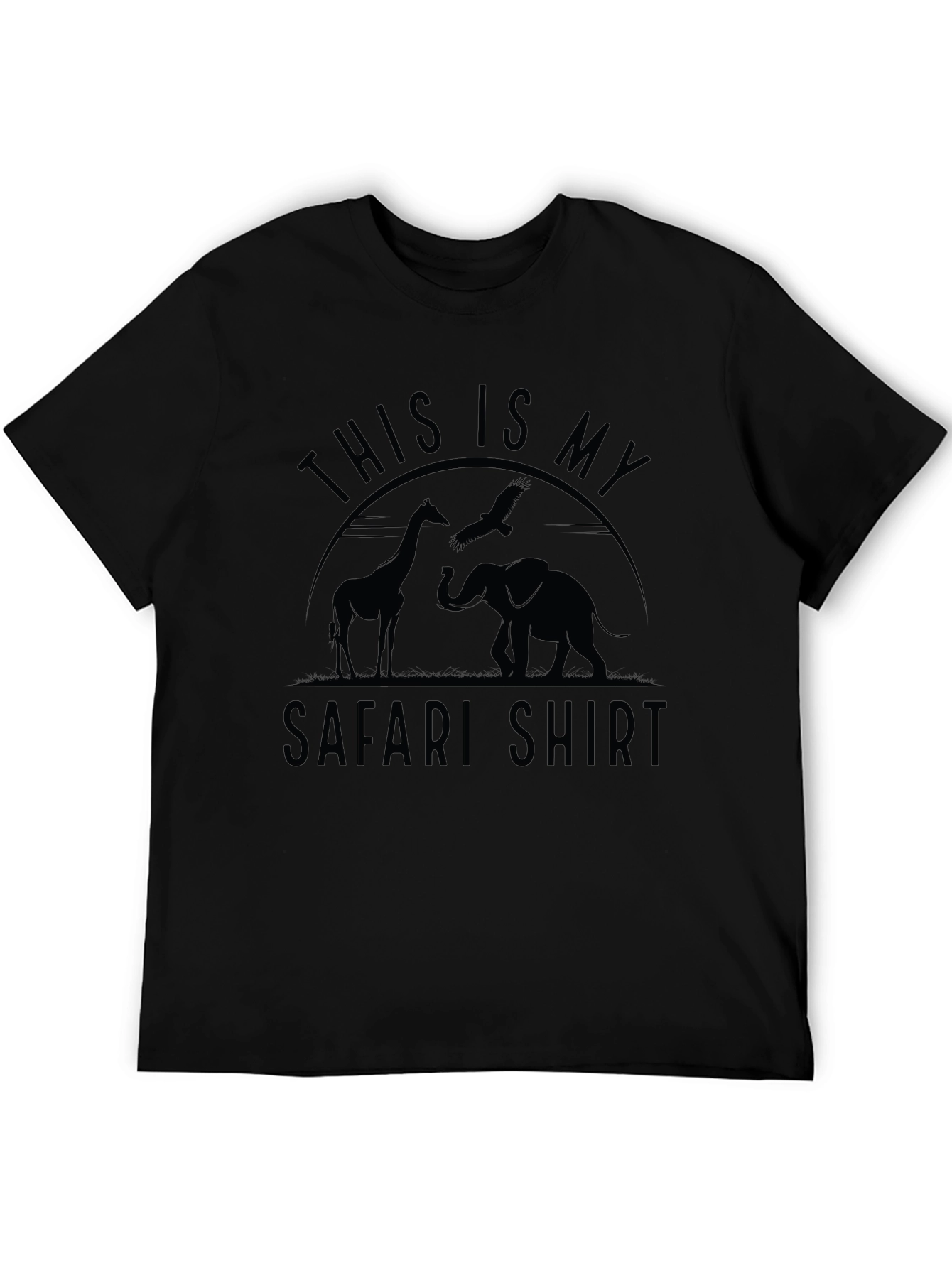 Safari Shirt - Giraffe Elephant and Eagle Design