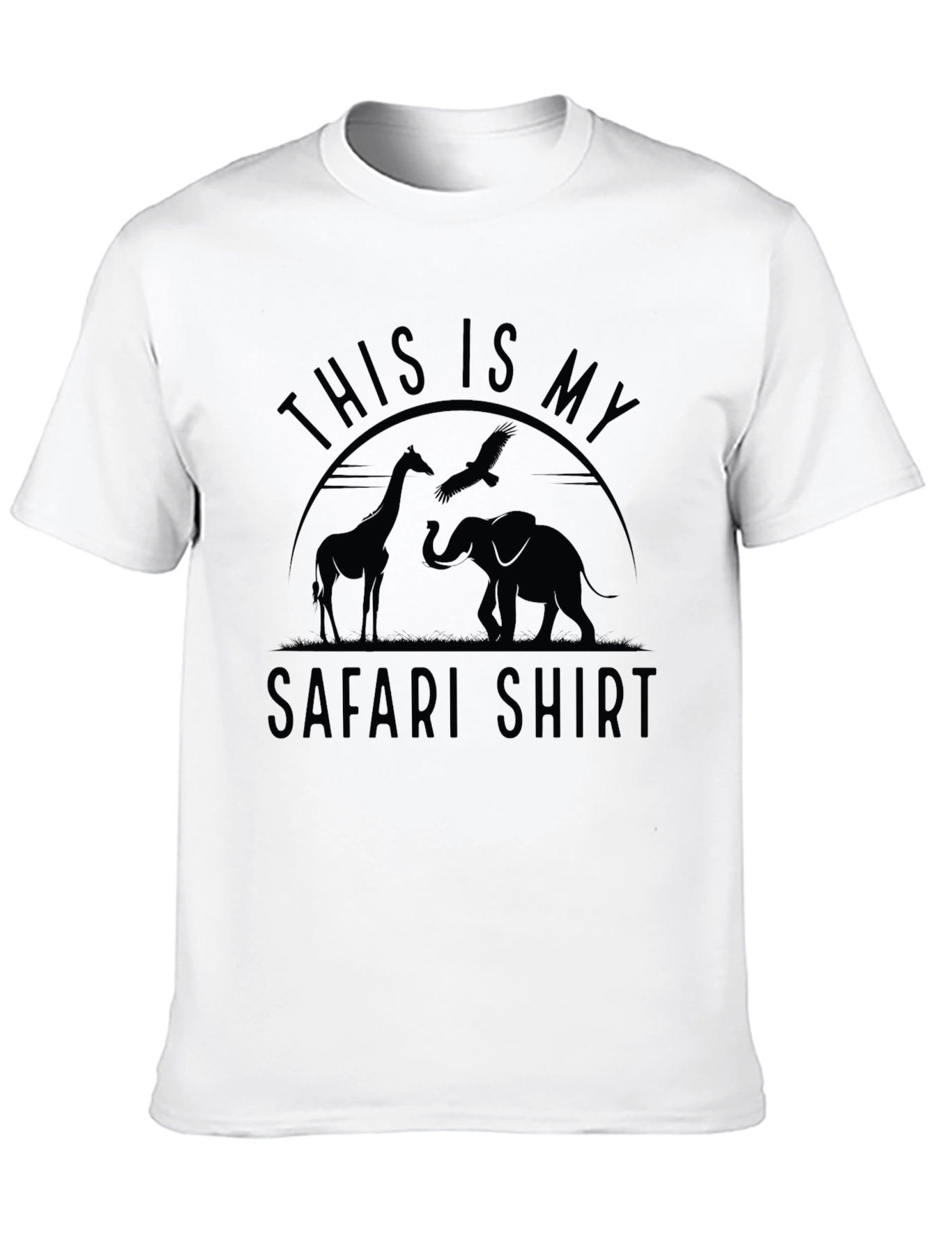 Safari Shirt - Giraffe Elephant and Eagle Design