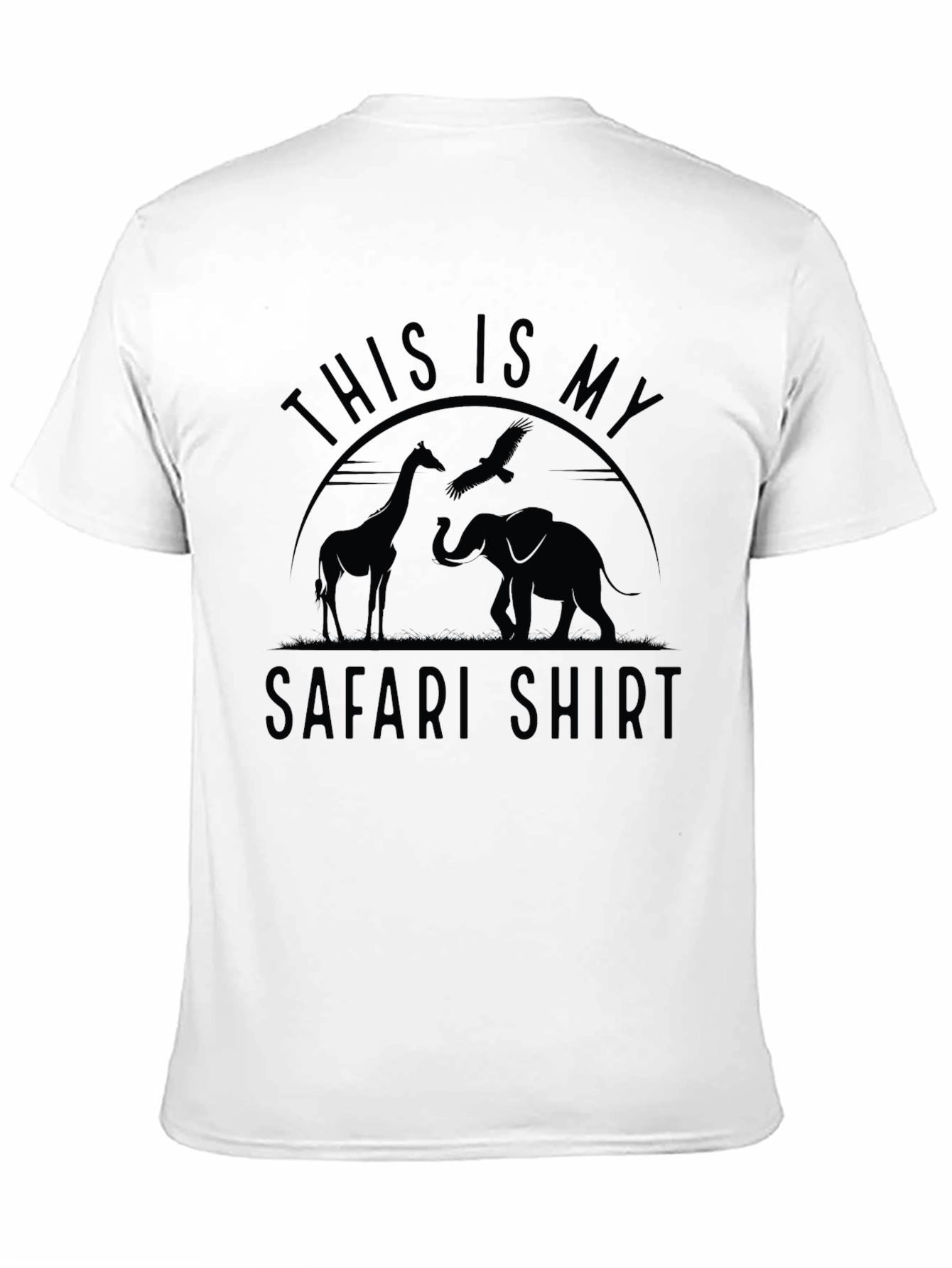 Safari Shirt - Giraffe Elephant and Eagle Design