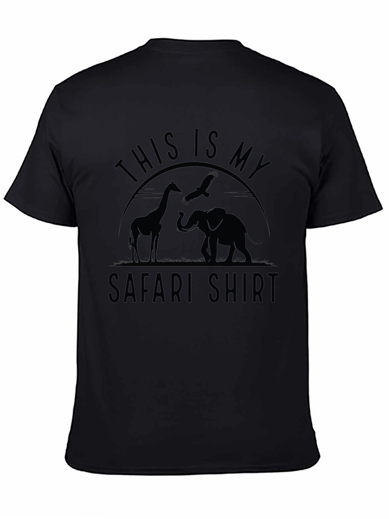 Safari Shirt - Giraffe Elephant and Eagle Design
