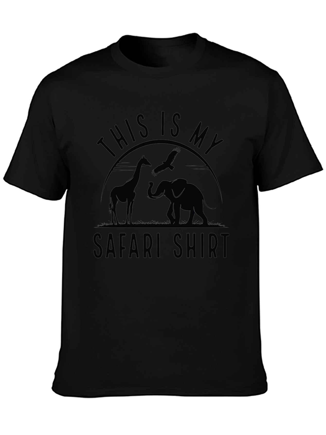 Safari Shirt - Giraffe Elephant and Eagle Design
