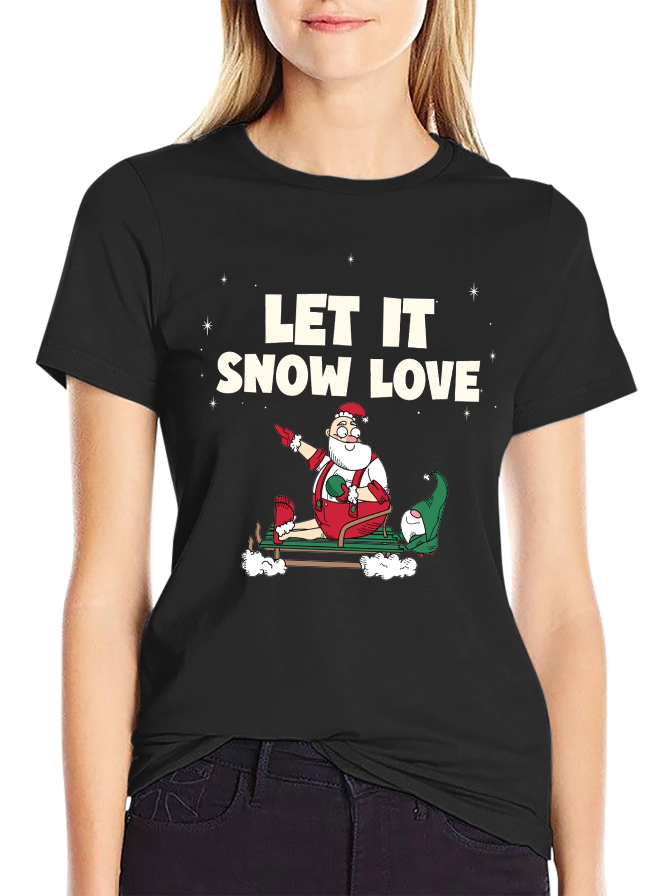Let It Snow Love Santa T-Shirt