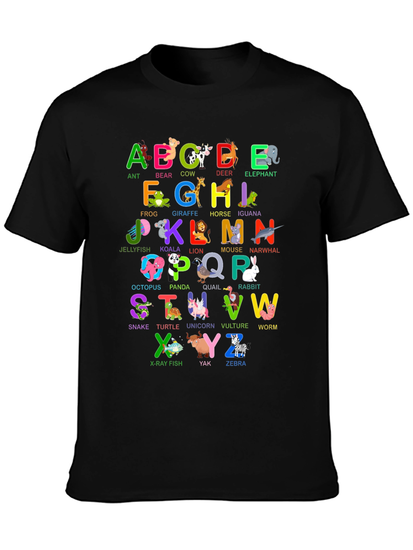 Animal Alphabet T-Shirt - Educational ABC Design