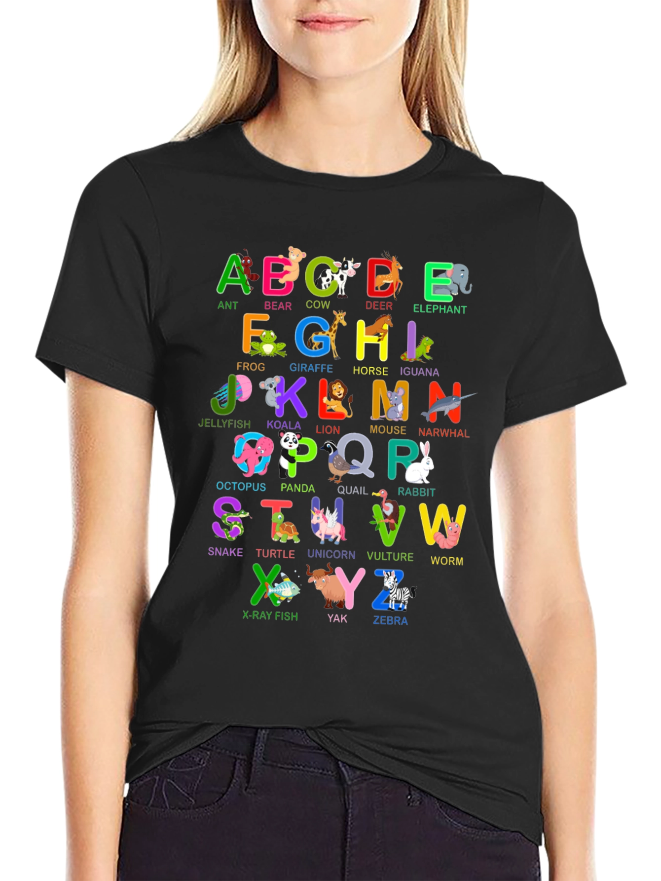 Animal Alphabet T-Shirt - Educational ABC Design