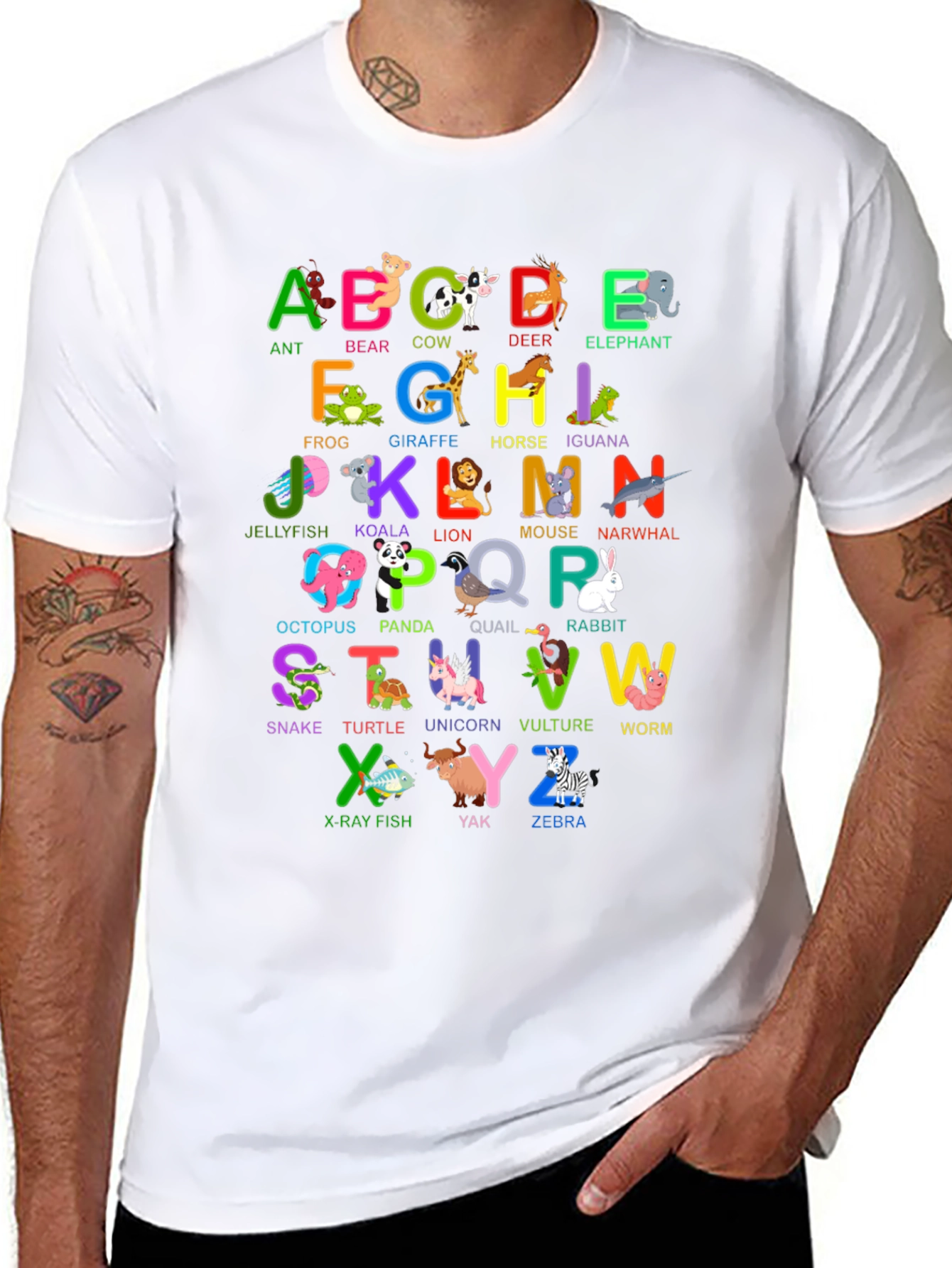 Animal Alphabet T-Shirt - Educational ABC Design