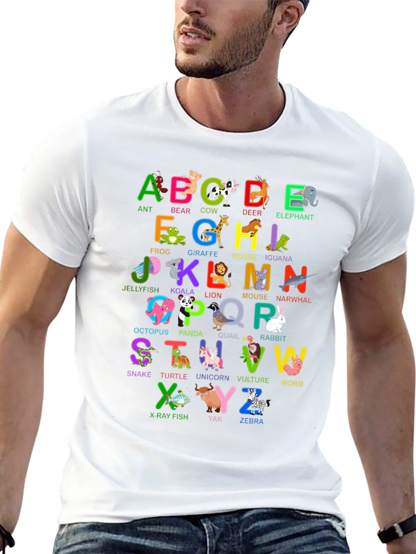 Animal Alphabet T-Shirt - Educational ABC Design