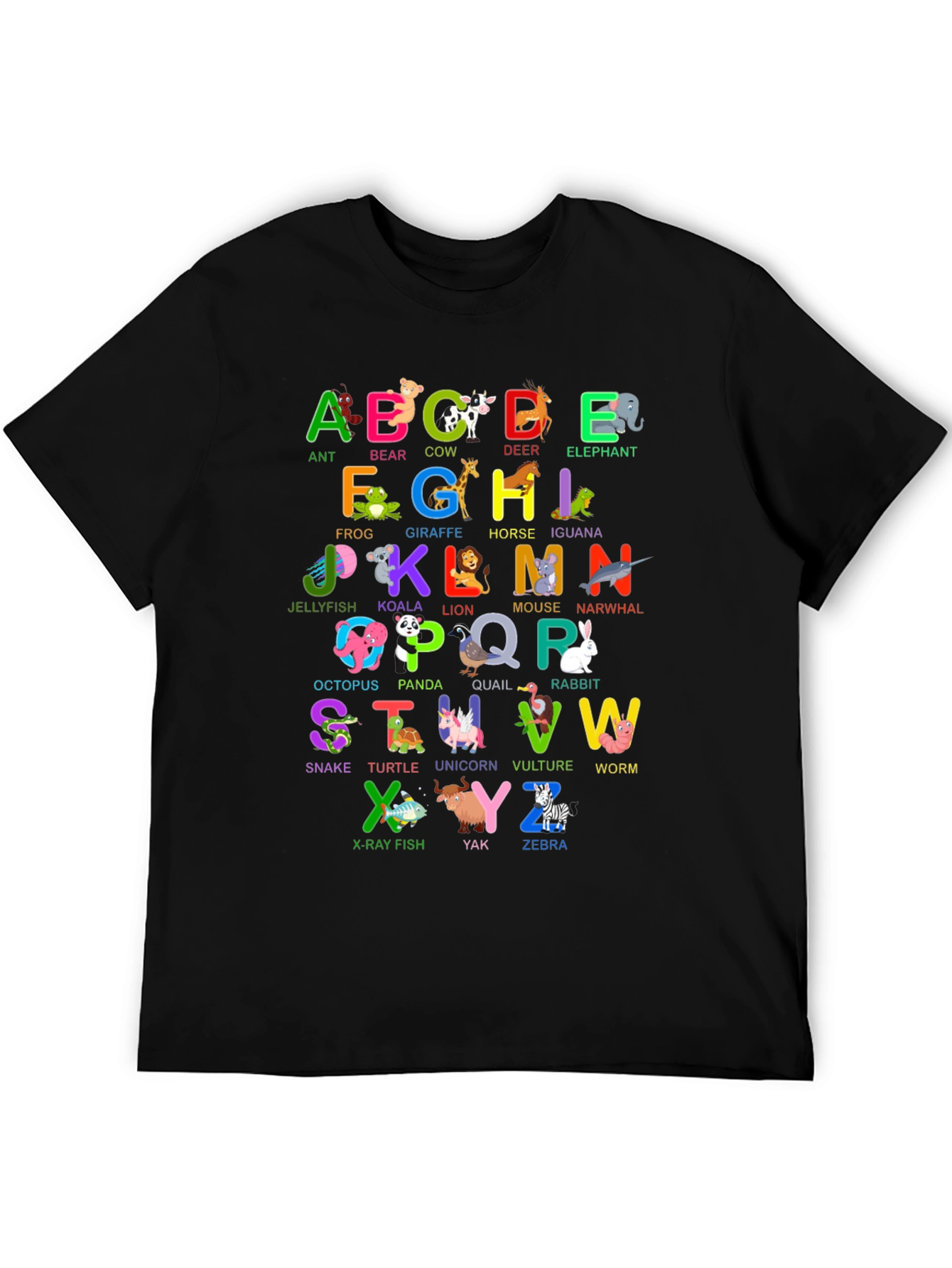 Animal Alphabet T-Shirt - Educational ABC Design