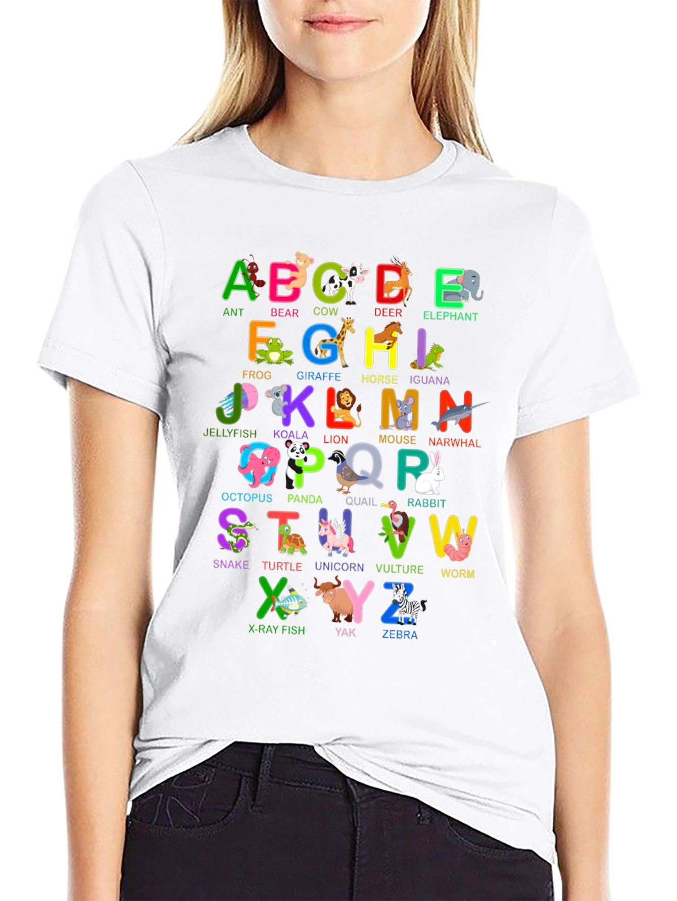 Animal Alphabet T-Shirt - Educational ABC Design