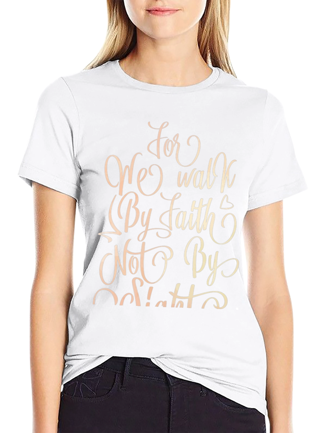 Faith Graphic Tee - Inspirational Message Black Cotton Shirt