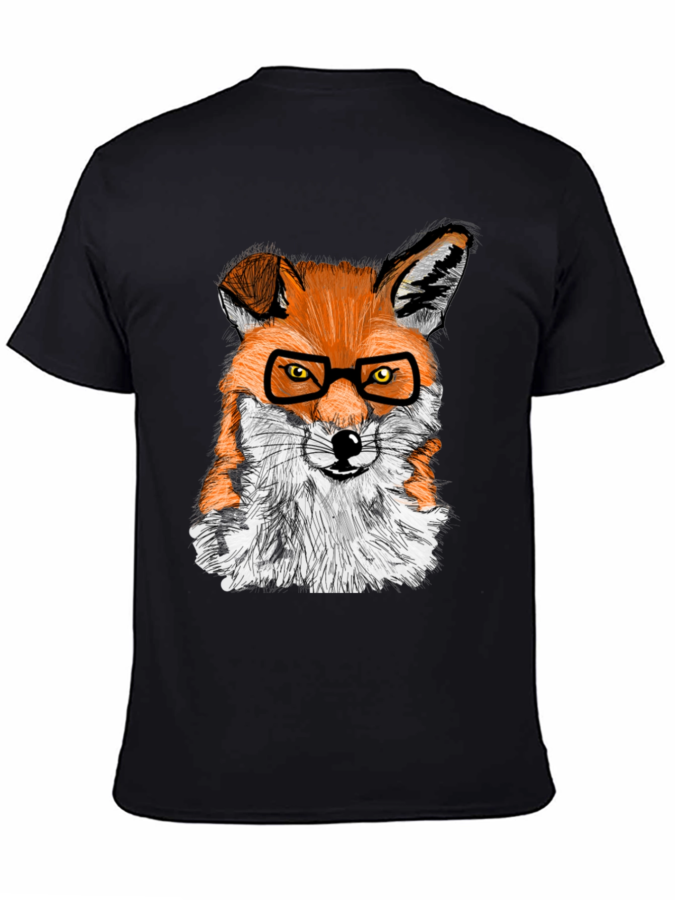 Fox with Glasses Graphic Tee - Cool Animal Shirt