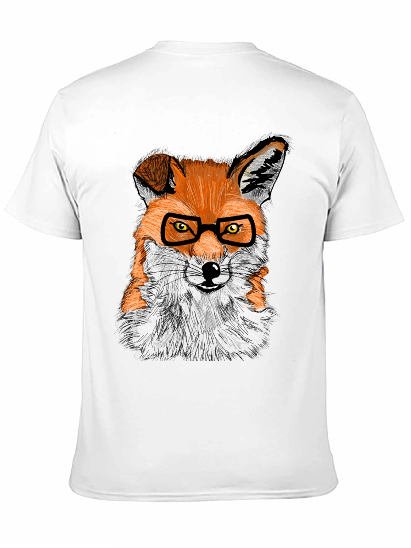 Fox with Glasses Graphic Tee - Cool Animal Shirt