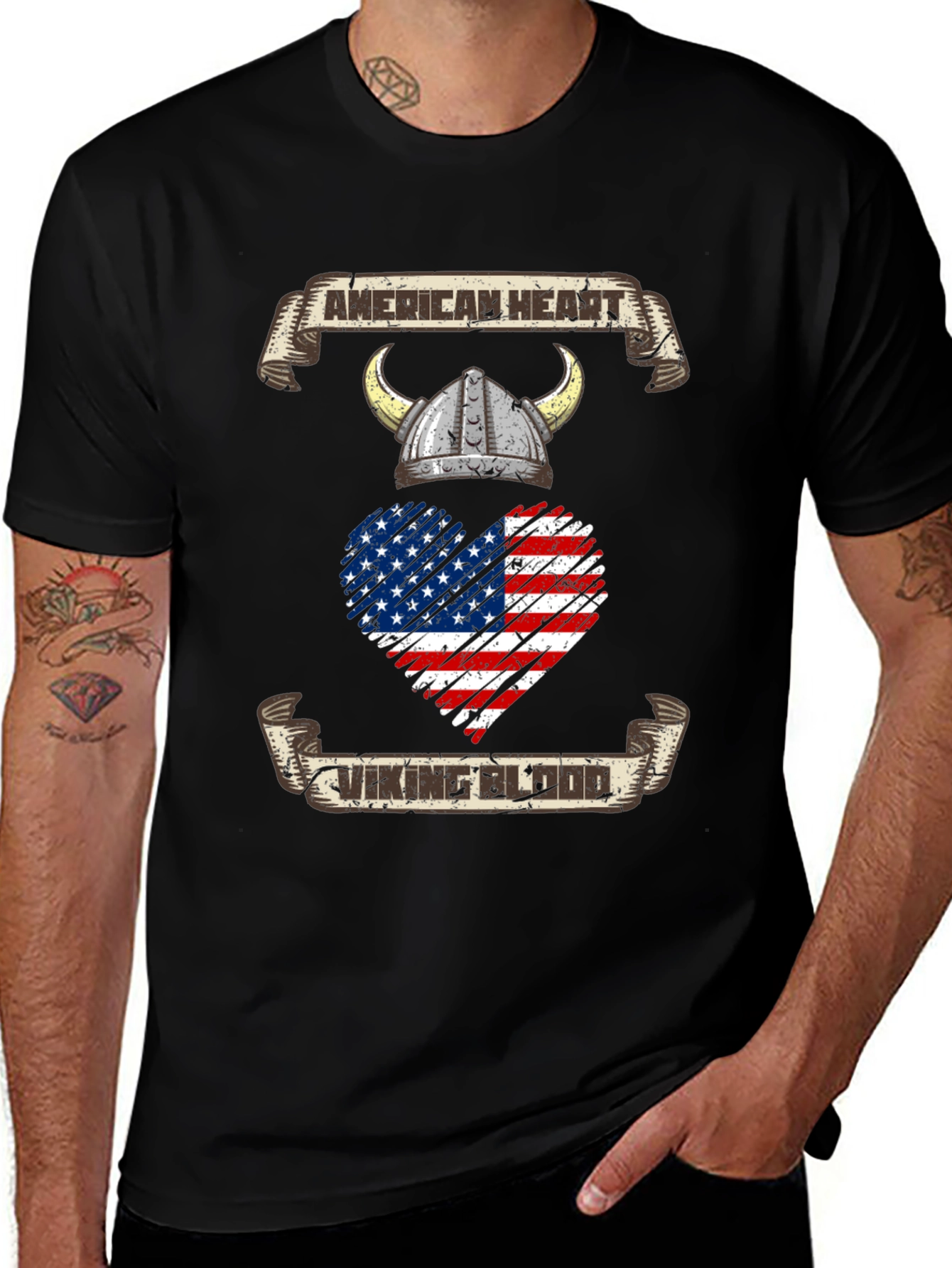 American Heart Viking Blood T-Shirt