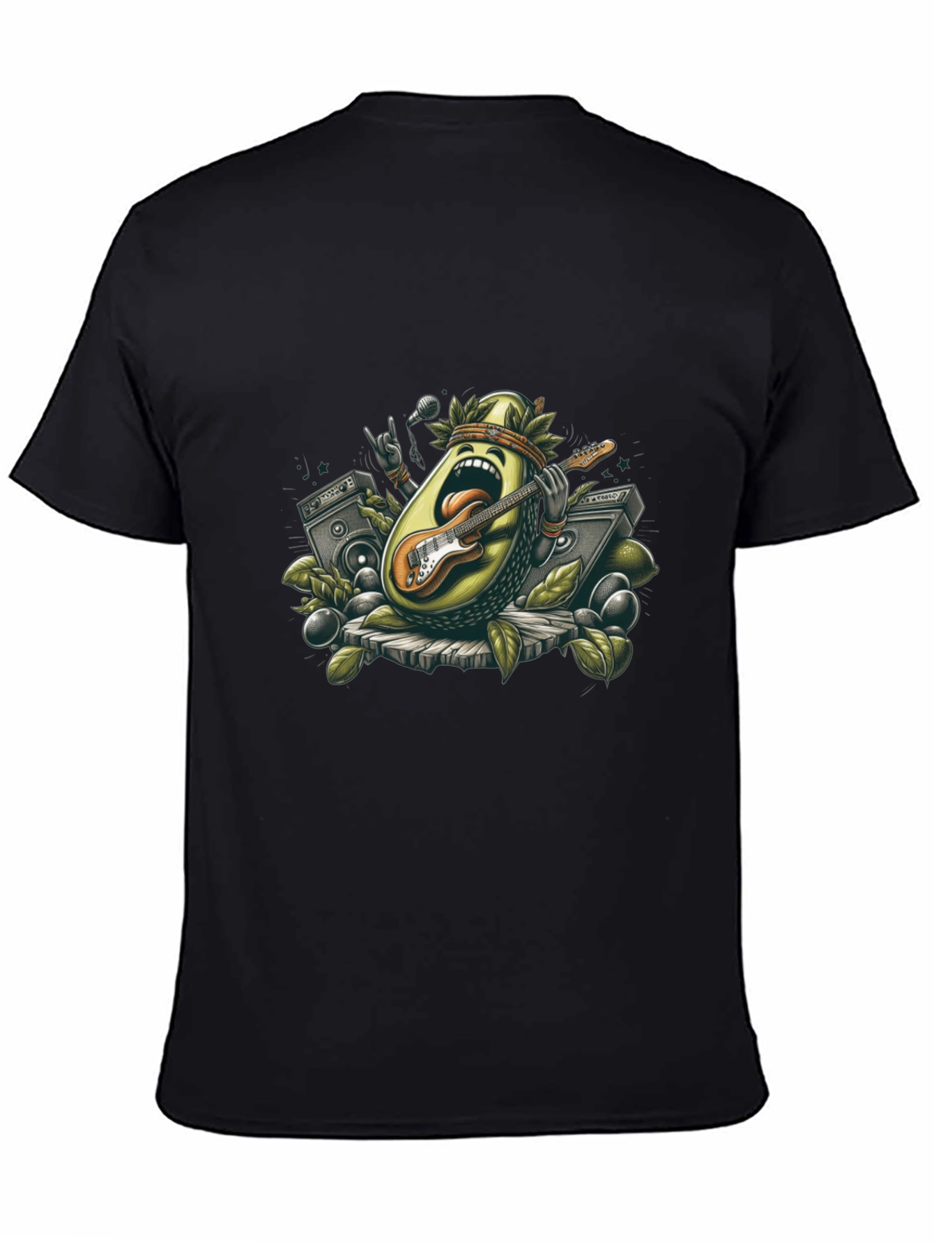 Avocado Rock Star Black T-Shirt