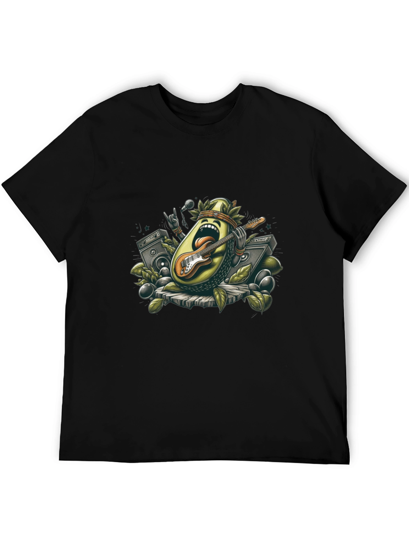 Avocado Rock Star Black T-Shirt