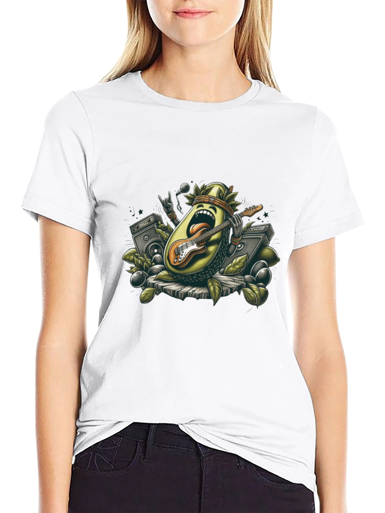 Avocado Rock Star Black T-Shirt