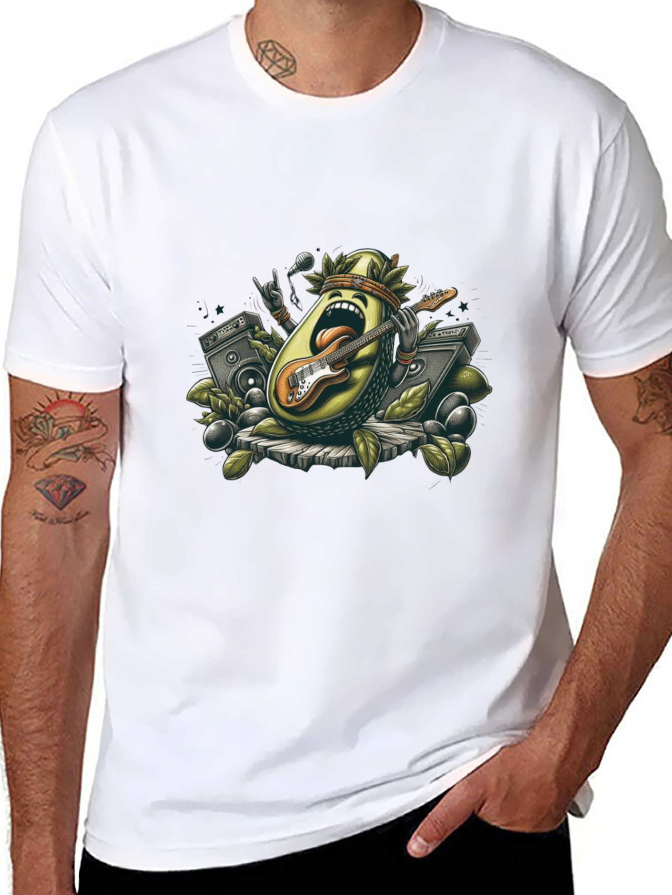 Avocado Rock Star Black T-Shirt