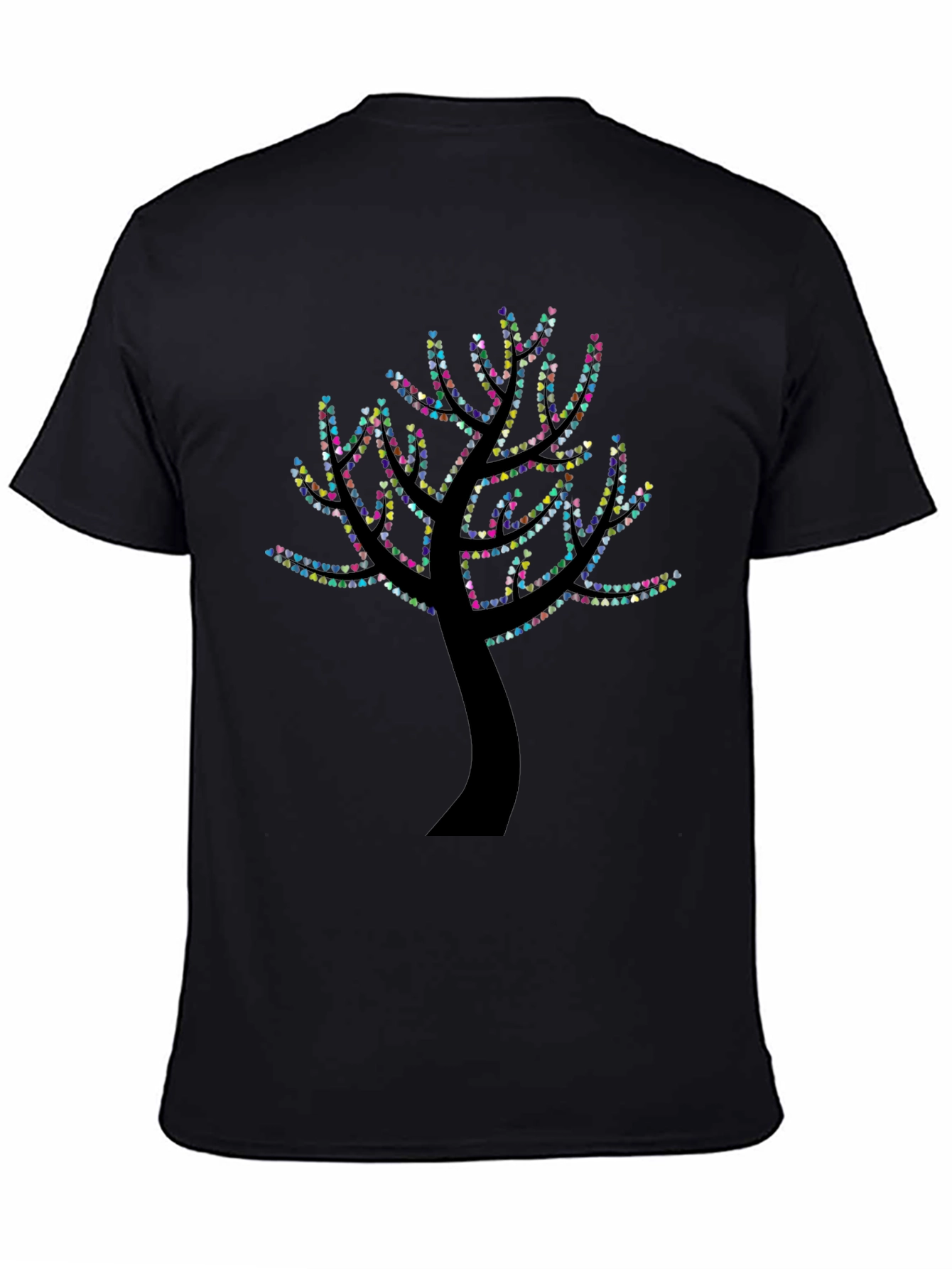 Heart Tree Graphic Black T-Shirt