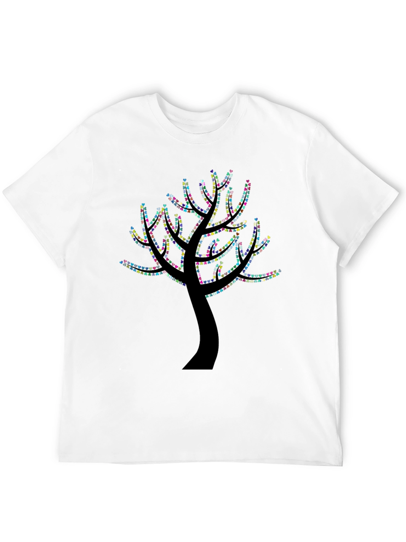 Heart Tree Graphic Black T-Shirt