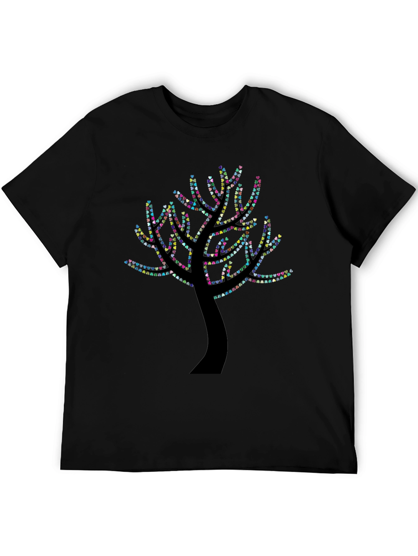 Heart Tree Graphic Black T-Shirt
