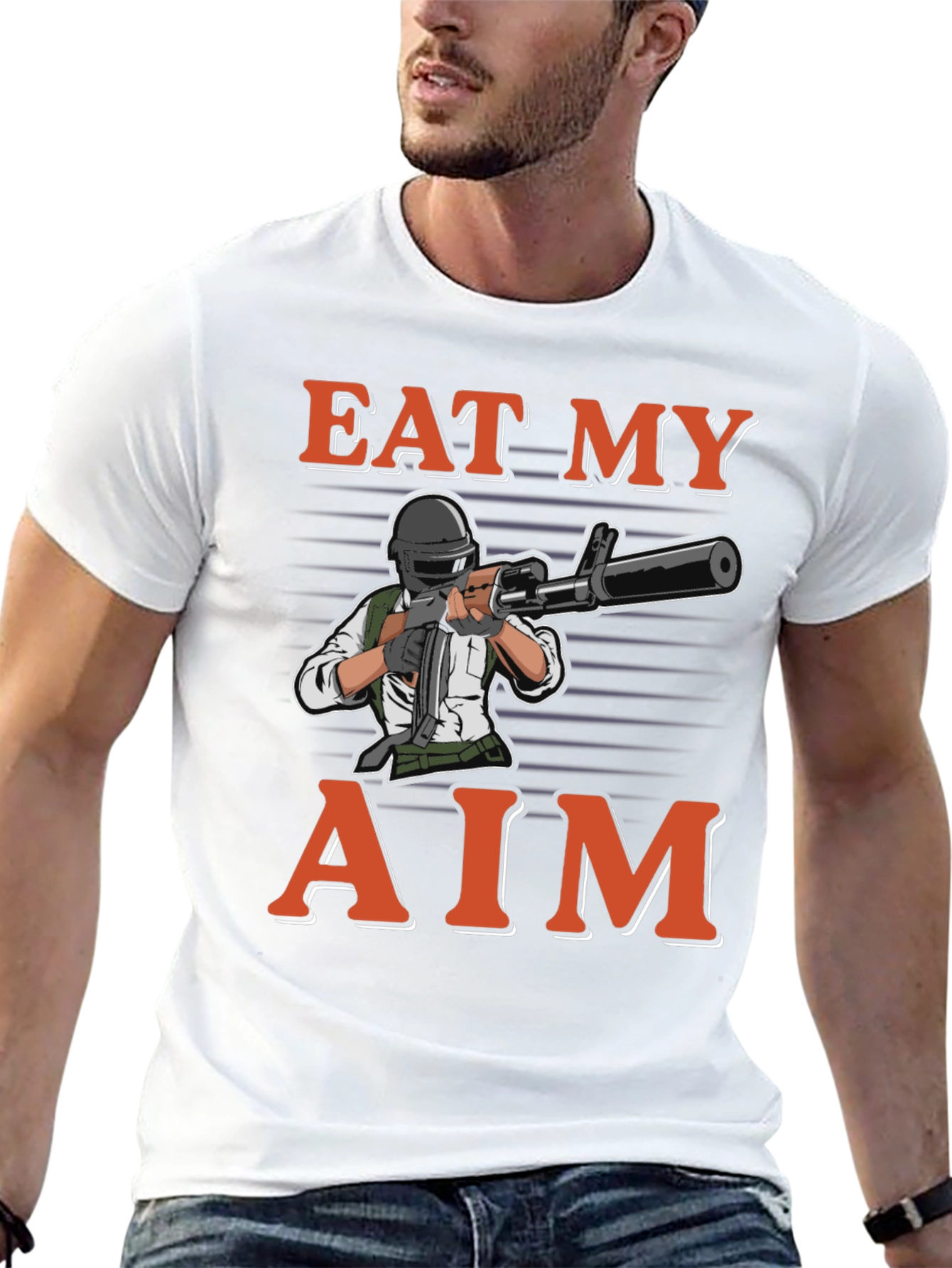 Eat My Aim Gaming T-Shirt - Black Cotton Tee