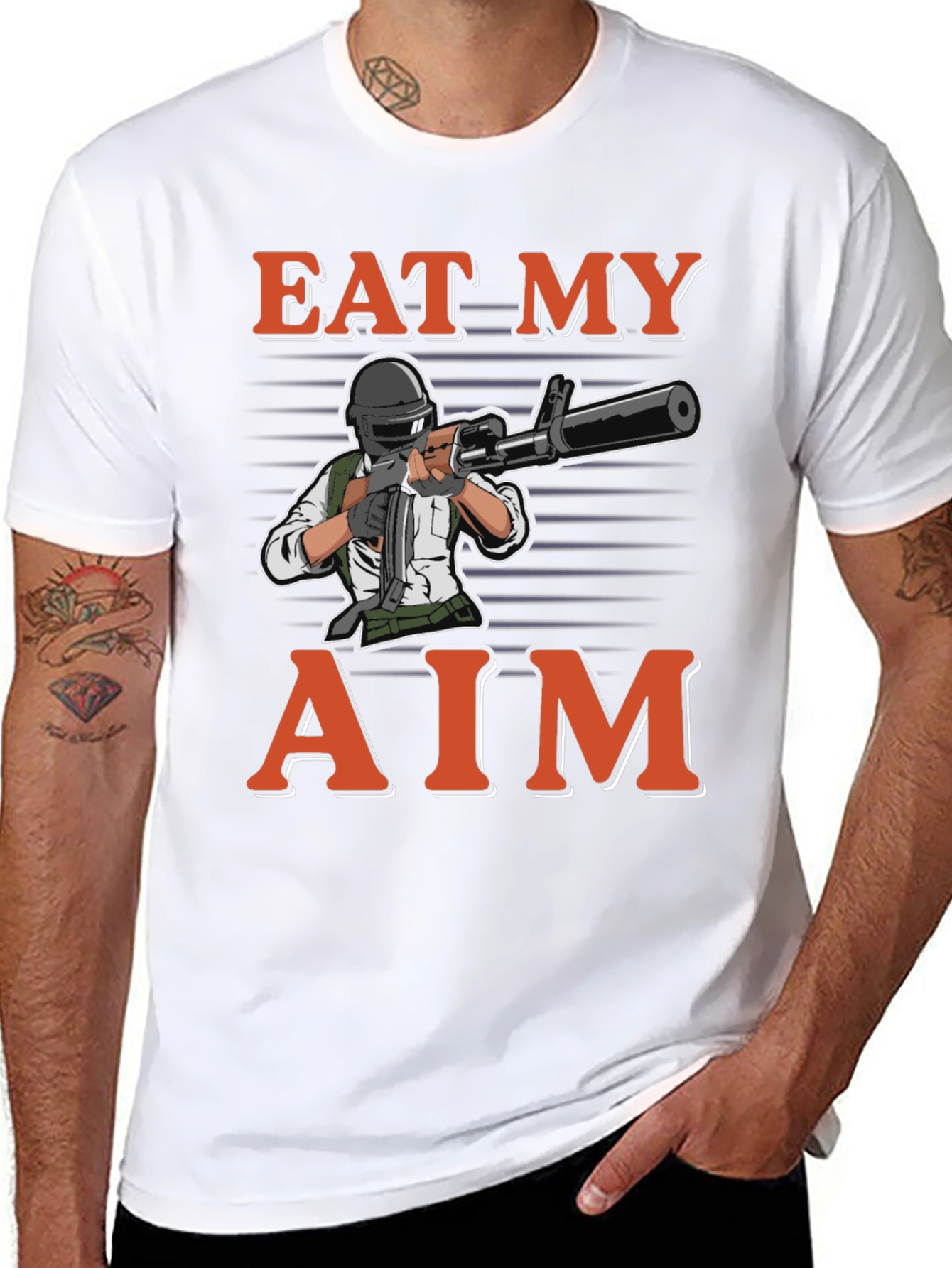 Eat My Aim Gaming T-Shirt - Black Cotton Tee