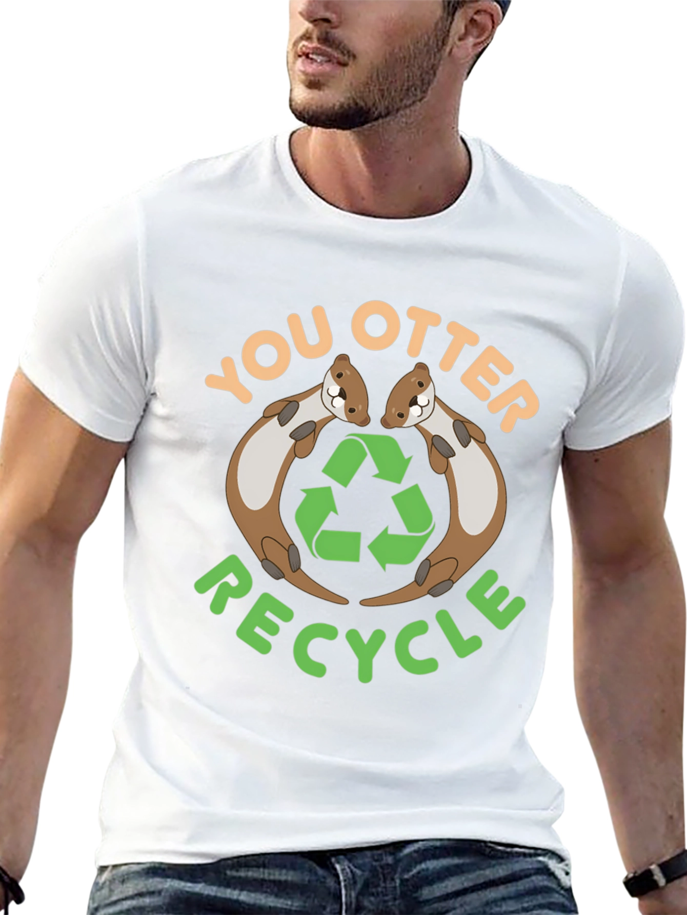 You Otter Recycle Black T-Shirt