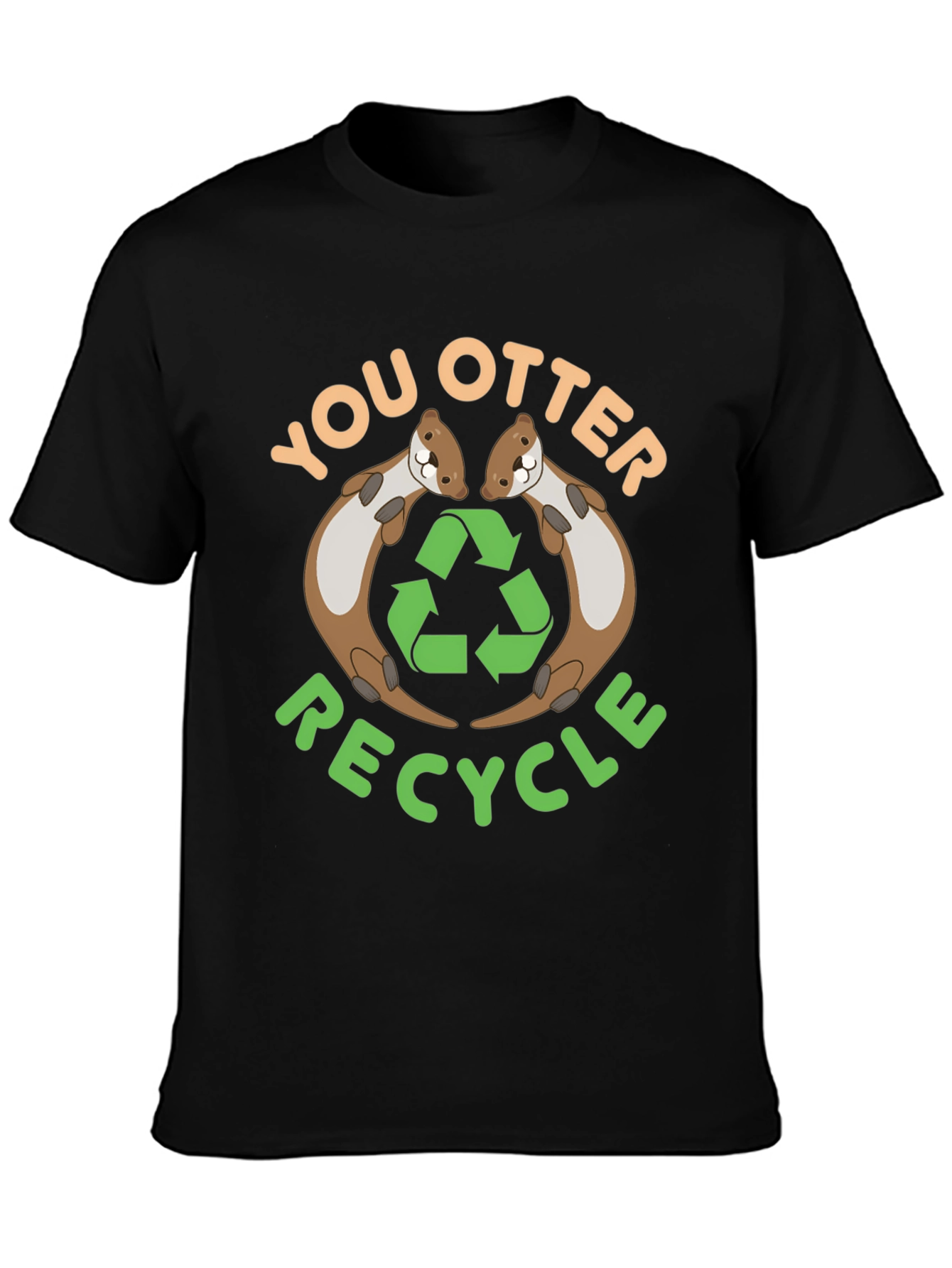 You Otter Recycle Black T-Shirt