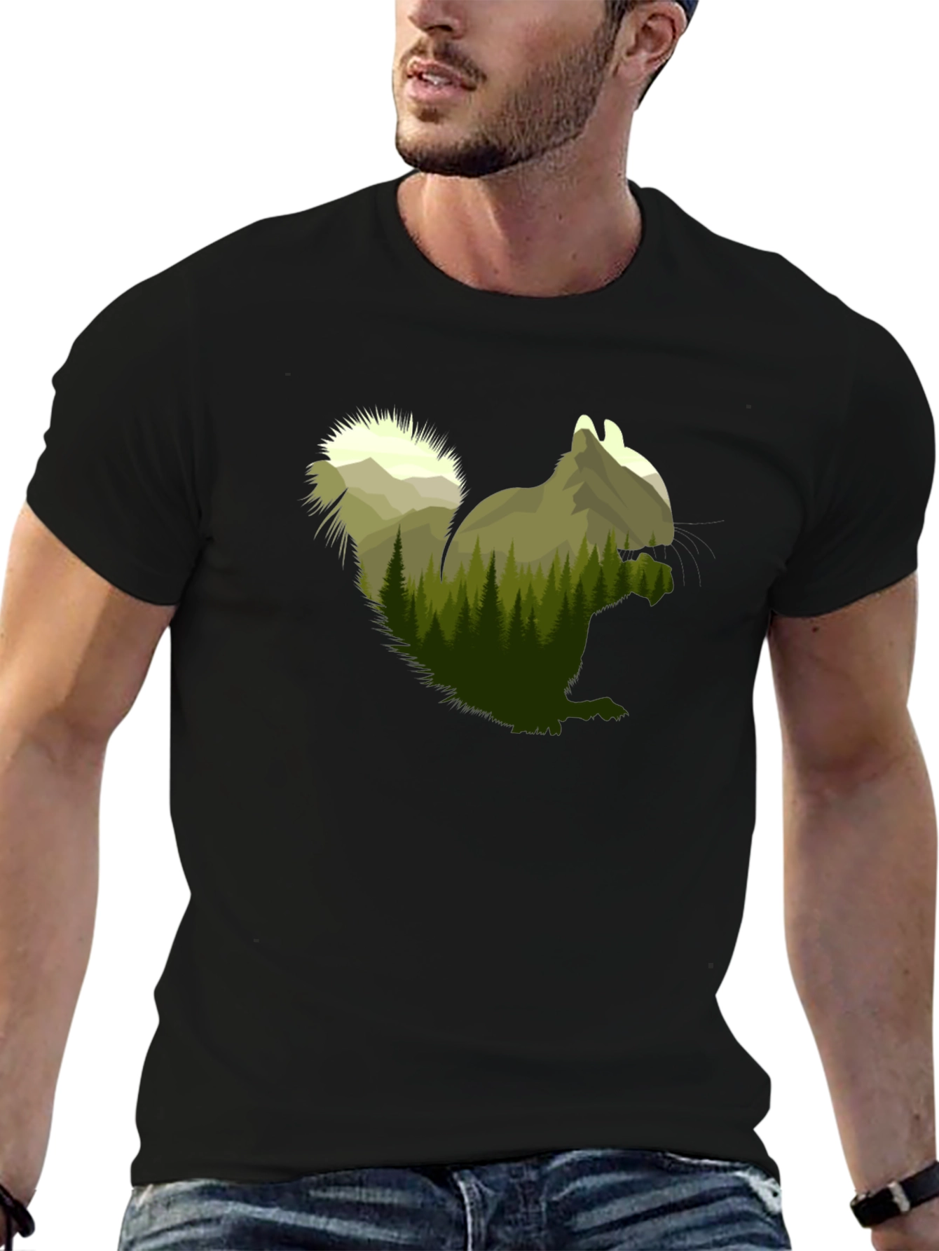 Squirrel Forest Graphic Tee - Nature Lovers Apparel